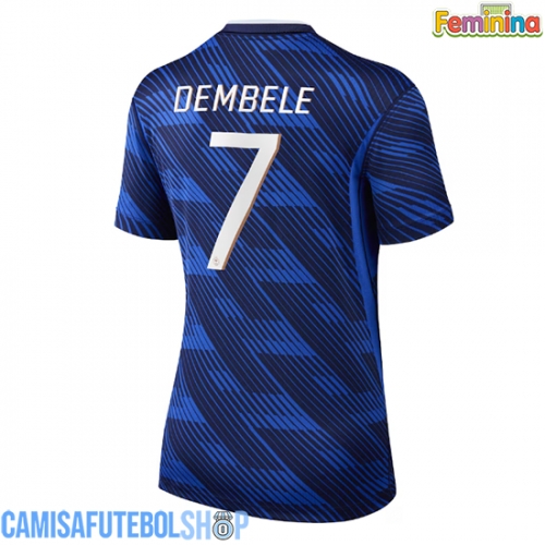 Camisa de time de futebol França Ousmane Dembele #7 Replicas 1º Equipamento Feminina Mundo 2026 Manga Curta